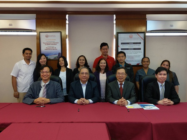  圖說，成功大學、Mapúa大學與臺灣自來水公司共同簽訂合作協議