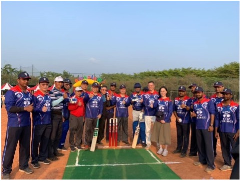 印商塔塔捐贈中正大學與板球友誼賽