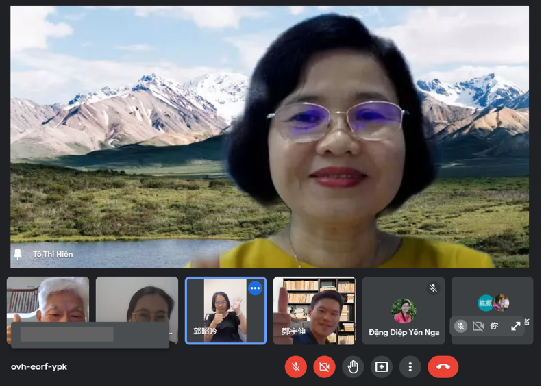 uring online meetings, Rector Hien from the Faculty of Environment in HCMUT, TVEPOC's partner in Vietnam, always greeted everyone with a smile. Together everyone discussed plans for Taiwan-Vietnam personnel training and research collaboration.