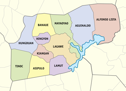 圖7：伊富高省內各區之地圖